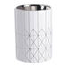 Anita White and Polished Silver and Black and Gray Planter