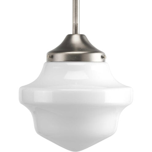 School House 1 Light 8 inch Brushed Nickel Mini-Pendant Ceiling Light