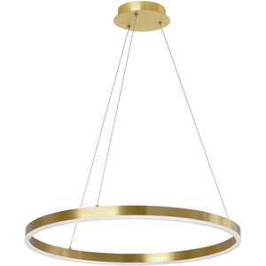 Circulo LED 24 inch Aged Brass Chandelier Ceiling Light