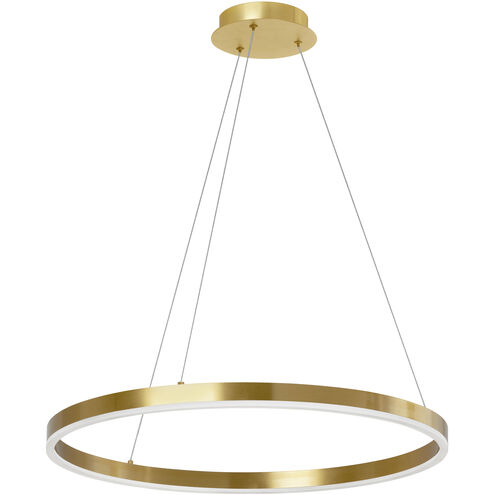 Circulo LED 24 inch Aged Brass Chandelier Ceiling Light