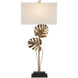 Heirloom 40.5 inch 150 watt Antique Brass and Black Console Table Lamp Portable Light