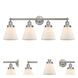 Cone 4 Light 33.5 inch Brushed Satin Nickel Bath Vanity Light Wall Light