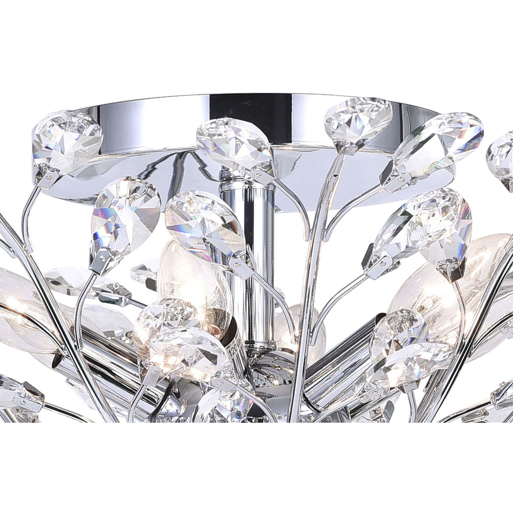 Ivy 6 Light 22 inch Chrome Flush Mount Ceiling Light