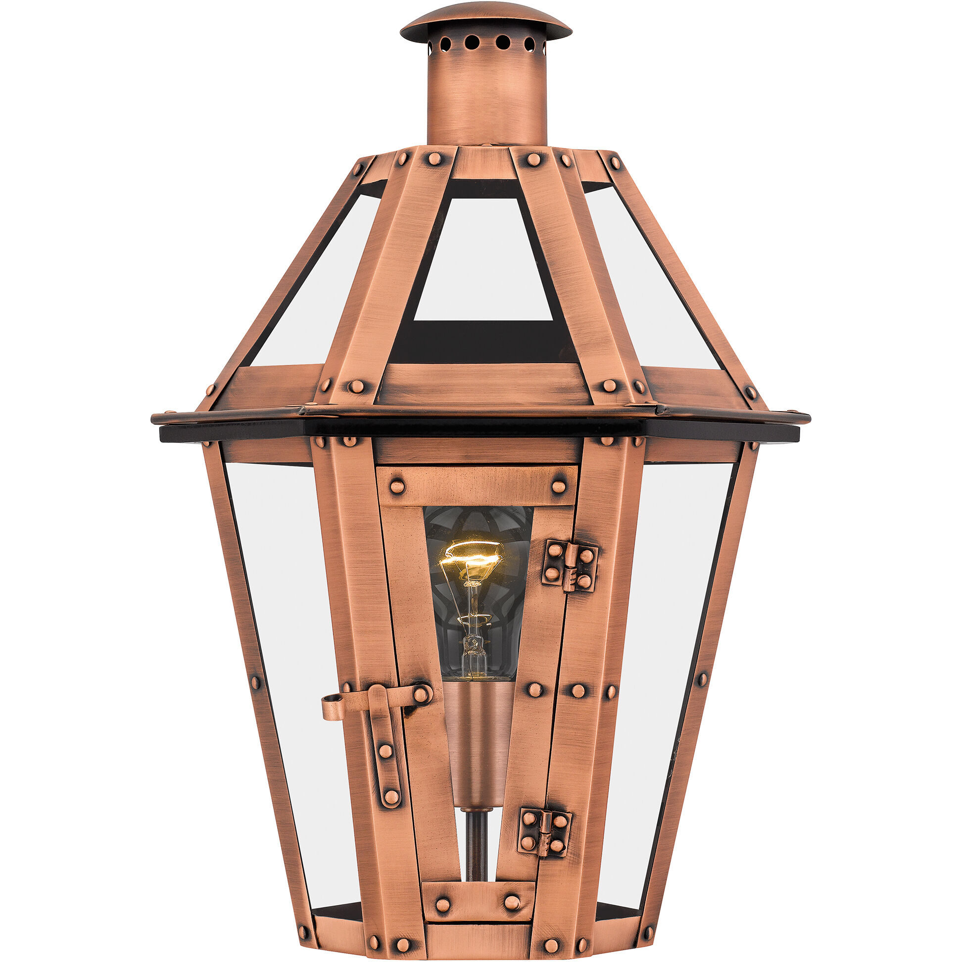 Burdett 1 Light 16 inch Aged Copper Outdoor Wall Lantern