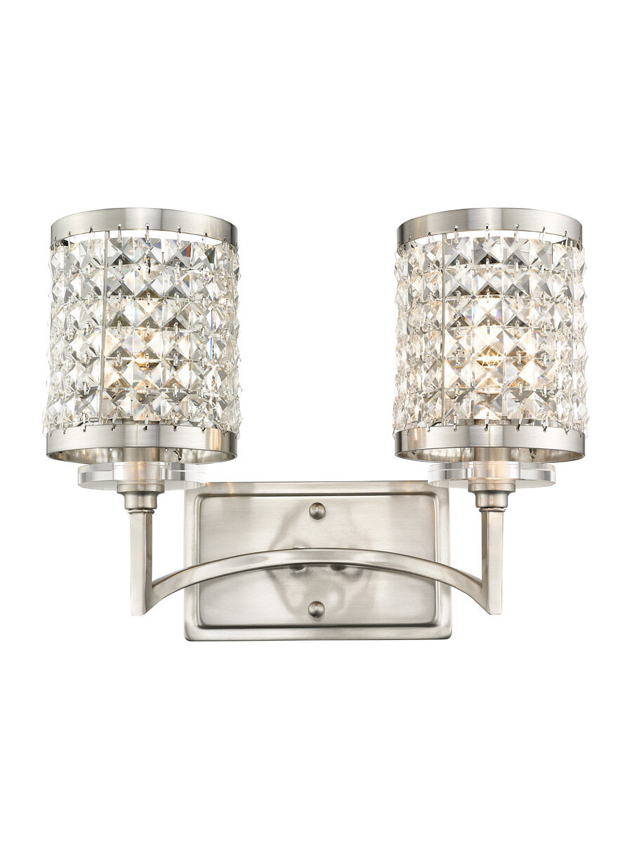 Grammercy 2 Light 14 inch Brushed Nickel Bath Vanity Wall Light