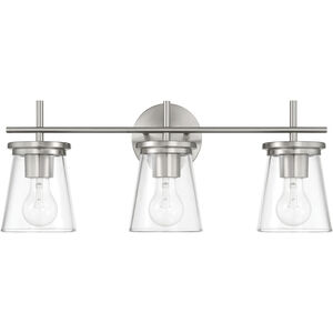 Connell 3 Light 22 inch Brushed Polished Nickel Vanity Light Wall Light