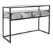 Metro 44 inch Smoked Gray and Black Console Table