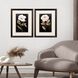 Botanical on Black Black and Brown and White Framed Art
