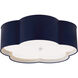 kate spade new york Bryce 4 Light 20 inch French Navy and White Flush Mount Ceiling Light, Large