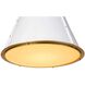 French Maid 3 Light 25.5 inch White and Natural Brass Chandelier Ceiling Light, Large