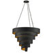 Chiffonade 7 Light 30 inch Antique Black Pendant Ceiling Light, Large