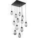 Meteo LED LED Burnished Bronze Chandelier Ceiling Light, Square Multi-Pendant