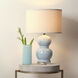 Bubble 22 inch 150 watt Blue Table Lamp Portable Light