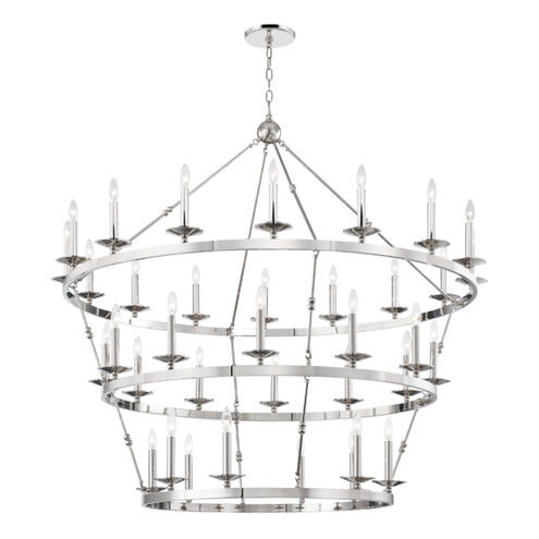 Allendale 36 Light 58 inch Polished Nickel Chandelier Ceiling Light