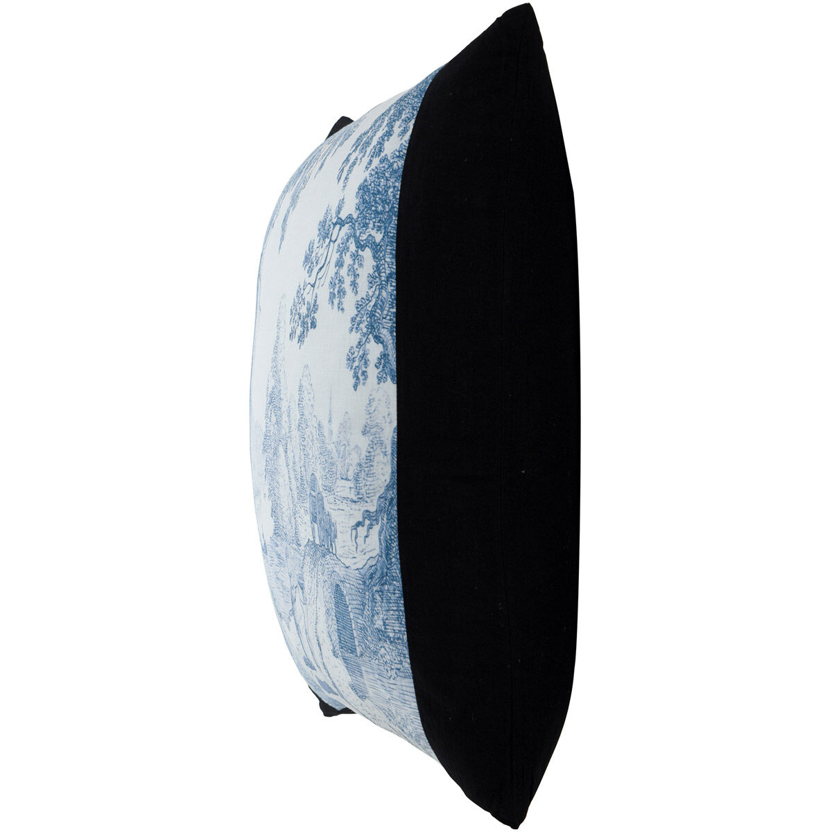 Dann Foley 24 inch White and Black and Blue Decorative Pillow