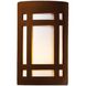 Ambiance LED 5.75 inch Real Rust and White ADA Wall Sconce Wall Light