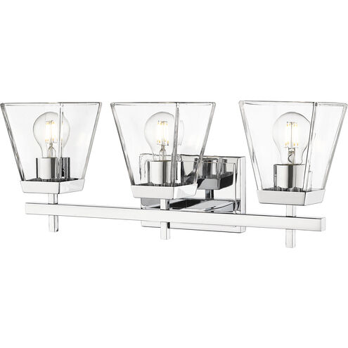 Lauren 3 Light 22 inch Chrome Vanity Wall Light