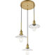 Waltz 3 Light 19 inch Brass Pendant Ceiling Light