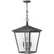 Heritage Trellis 4 Light 16 inch Aged Zinc Outdoor Hanging Lantern