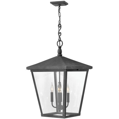 Heritage Trellis 4 Light 16 inch Aged Zinc Outdoor Hanging Lantern