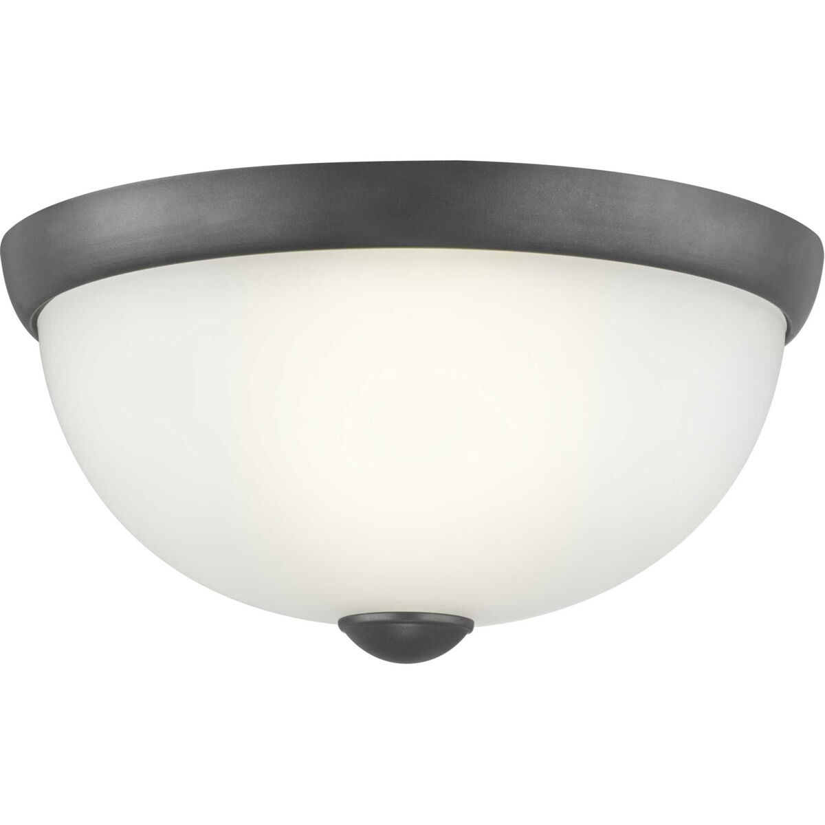 Glass Domes 1 Light 11 inch Graphite Flush Mount Ceiling Light