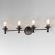 Swirl 4 Light 32.5 inch Antique Bronze Bath Vanity Wall Light