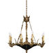 Metropolitan Family Collection 8 Light 29.5 inch Dore Gold with Black Accents Chandelier Ceiling Light