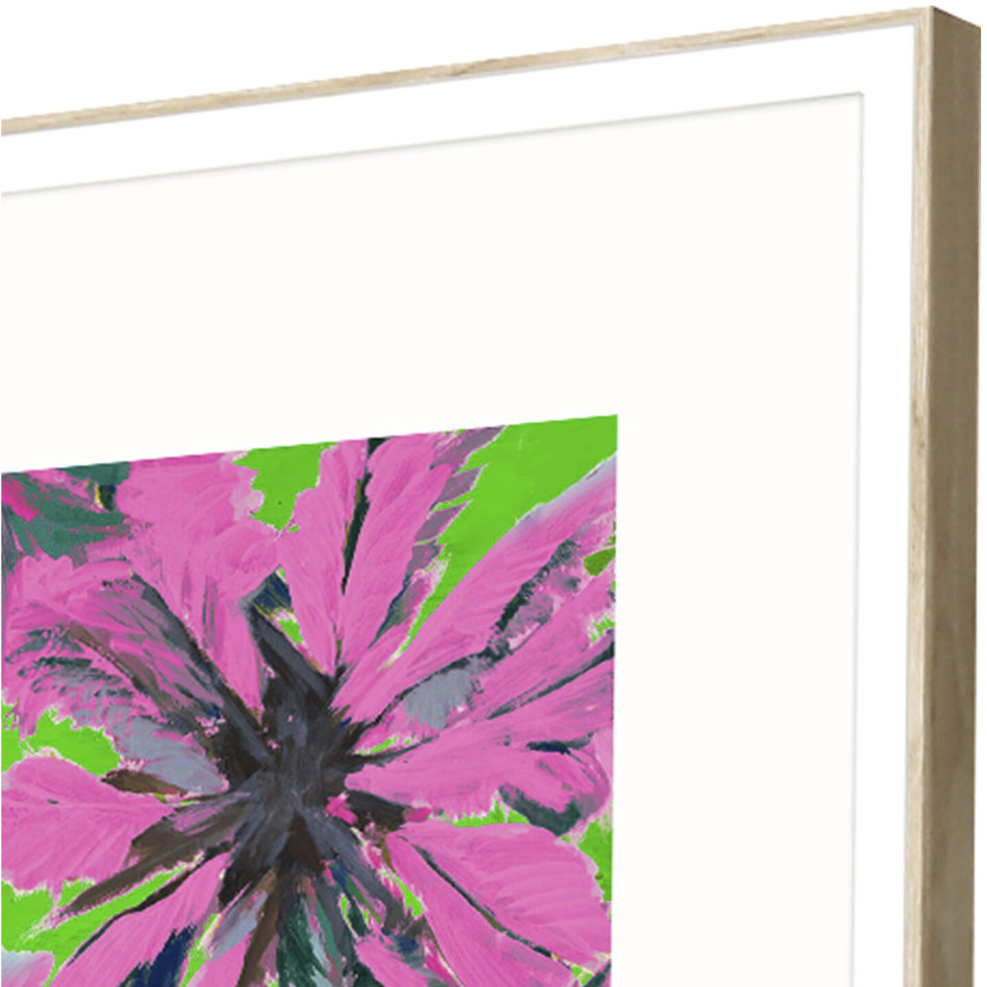 Bright Palms Multi and Orange and Pink and Turquoise Framed Art