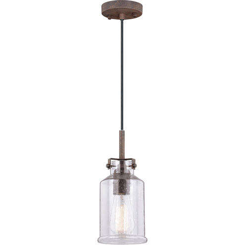 Milone LED 5 inch Textured Rustic Bronze Mini Pendant Ceiling Light