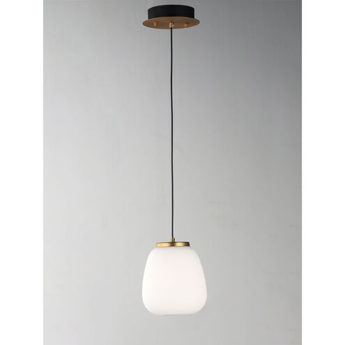 Soji LED 7 inch Black and Gold Single Pendant Ceiling Light