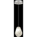 Natural Inspirations 1 Light 5.5 inch Silver Pendant Ceiling Light in Clear Quartz Studio Glass 5