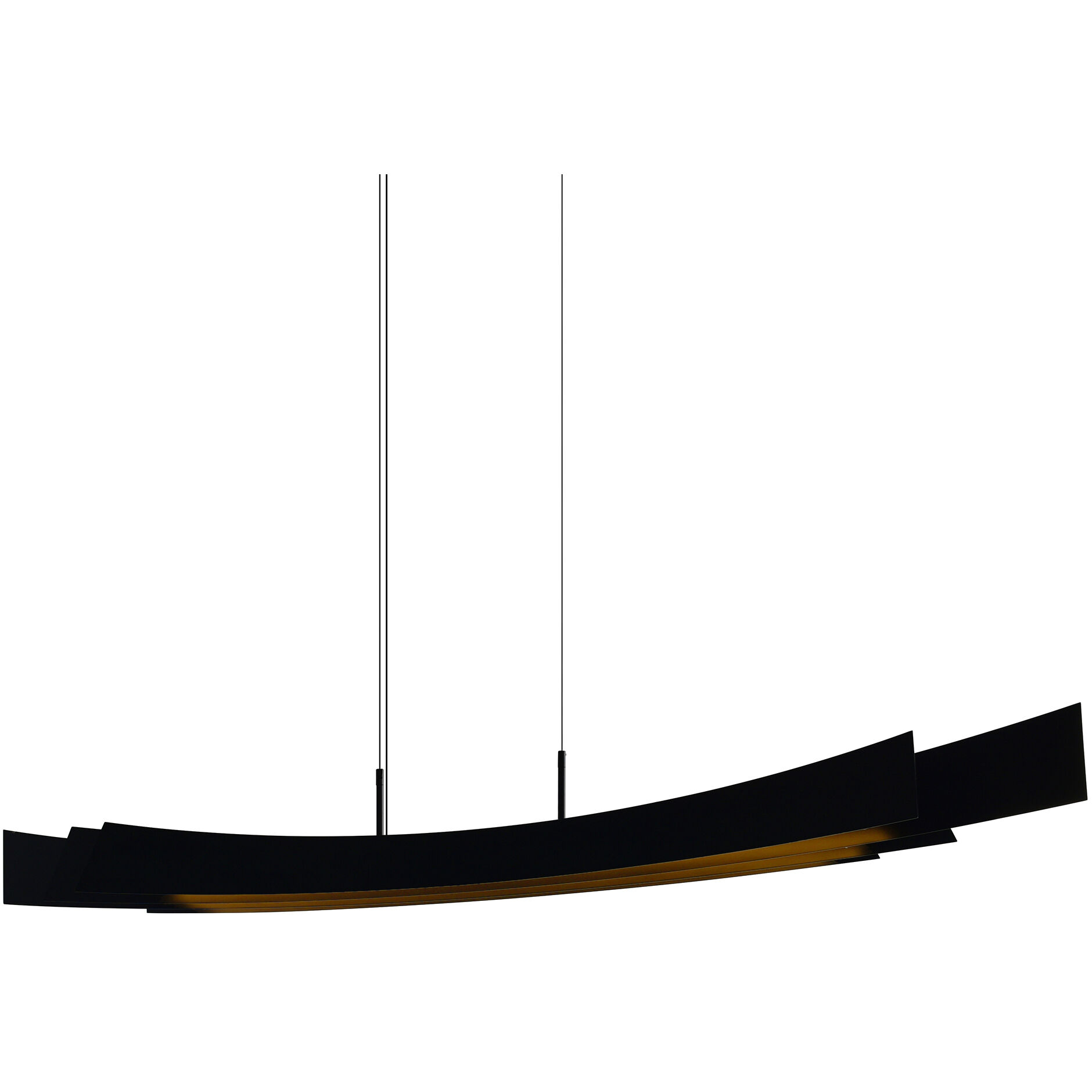 Candora LED 72 inch Black Island/Pool Table Light Ceiling Light