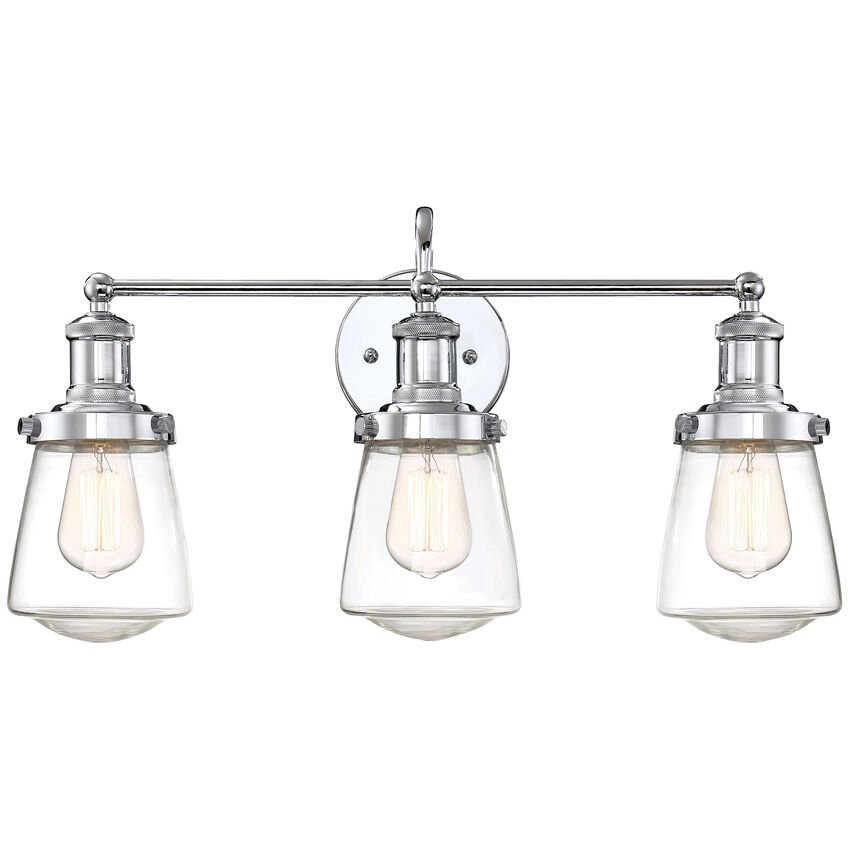 Taylor 3 Light 23 inch Chrome Bath Bar Wall Light