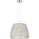 Via Roma 3 Light 16 inch Polished Nickel Pendant Ceiling Light
