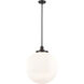Franklin Restoration Beacon 1 Light 18 inch Oil Rubbed Bronze Pendant Ceiling Light in Incandescent, Matte White