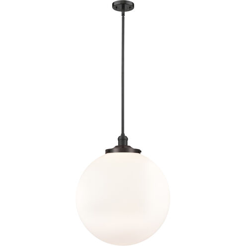 Franklin Restoration Beacon 1 Light 18 inch Oil Rubbed Bronze Pendant Ceiling Light in Incandescent, Matte White