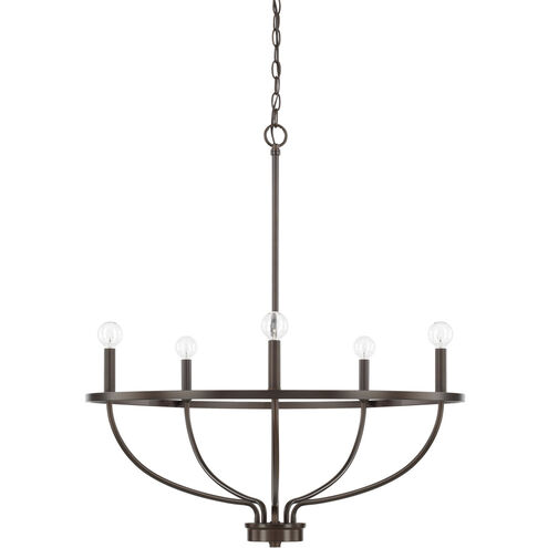 Greyson 5 Light 29 inch Bronze Chandelier Ceiling Light