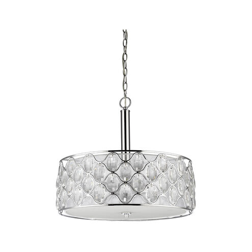 Isabella 4 Light 22 inch Polished Nickel Pendant Ceiling Light