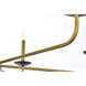 Cohen 6 Light 42 inch Black and Brass Pendant Ceiling Light