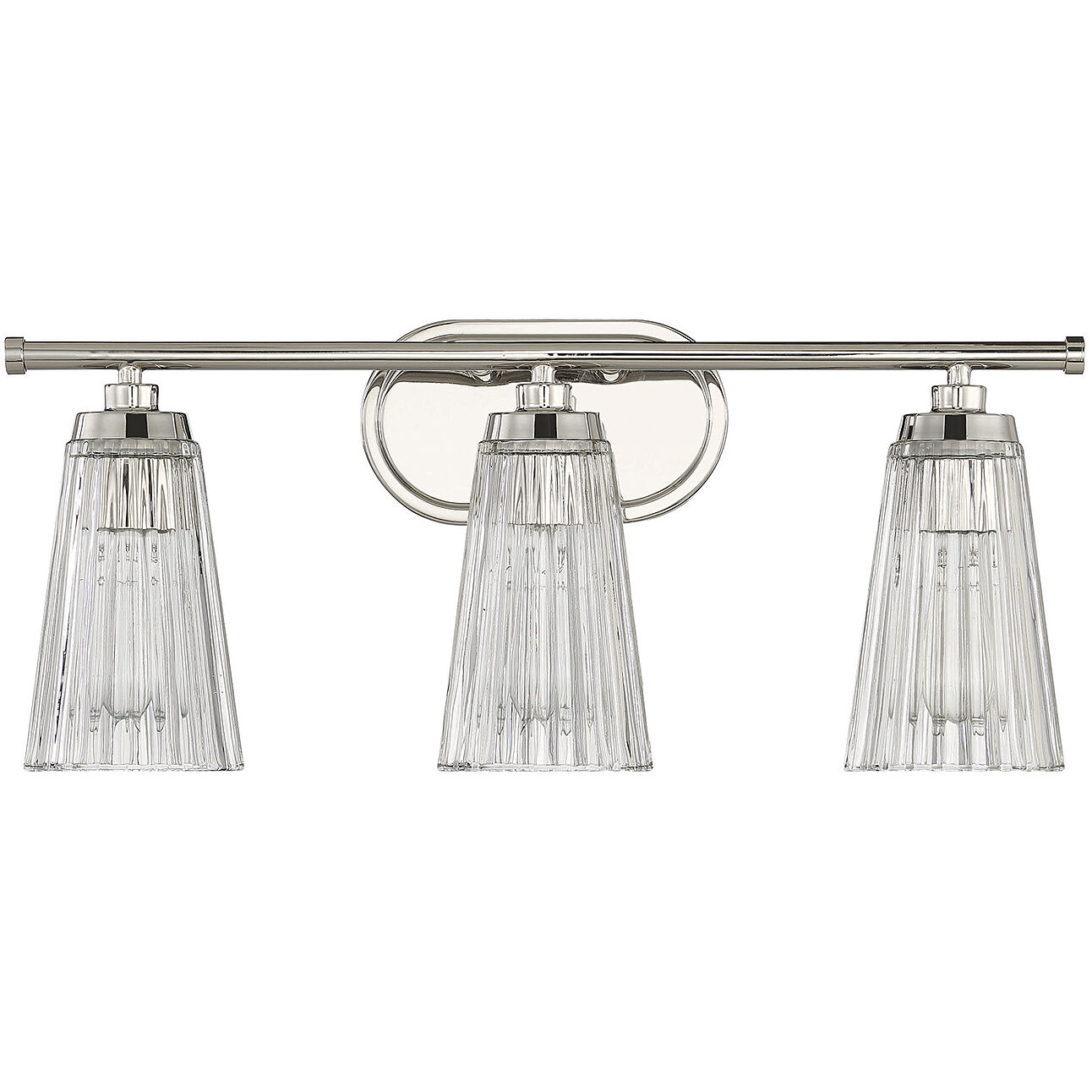Chantilly 3 Light 22 inch Polished Nickel Bathroom Vanity Light Wall Light, Essentials