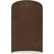 Ambiance Cylinder LED 9.5 inch Real Rust Outdoor Wall Sconce, Small