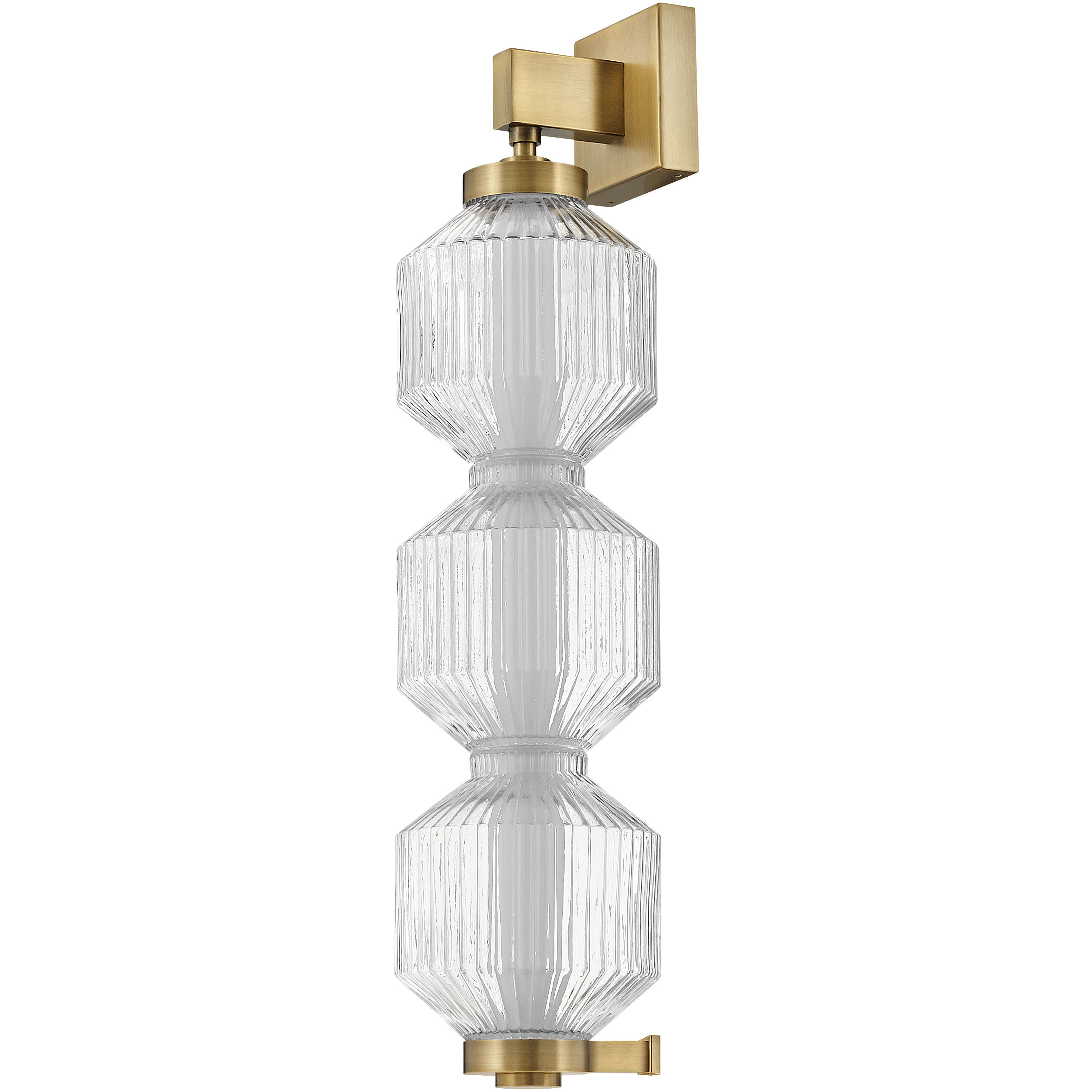 Reign LED 8 inch Lacquered Brass Pendant Ceiling Light, Sconce