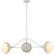Alora Mood Perth 3 Light 39.88 inch White/Opal Glass Chandelier Ceiling Light