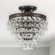 Calypso 3 Light 13 inch Vibrant Bronze Mini Chandelier Ceiling Light