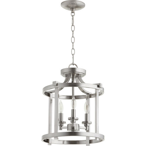 Lancaster 3 Light 13 inch Satin Nickel Dual Mount Ceiling Light