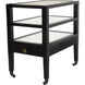 Lesly 26 X 24 inch Distressed Black Side Table