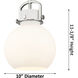 Downtown Urban Newton Sphere 1 Light 10 inch Satin Nickel Mini Pendant Ceiling Light in Matte White