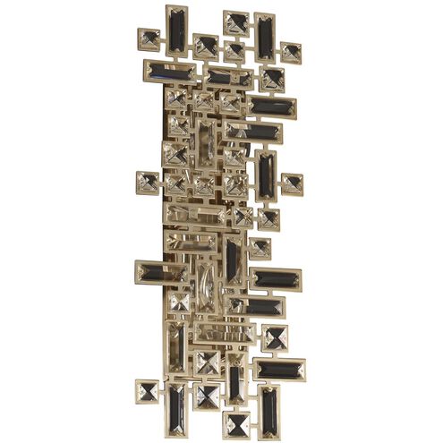 Vermeer Wall Sconce Wall Light in Firenze Clear, Brushed Champagne Gold