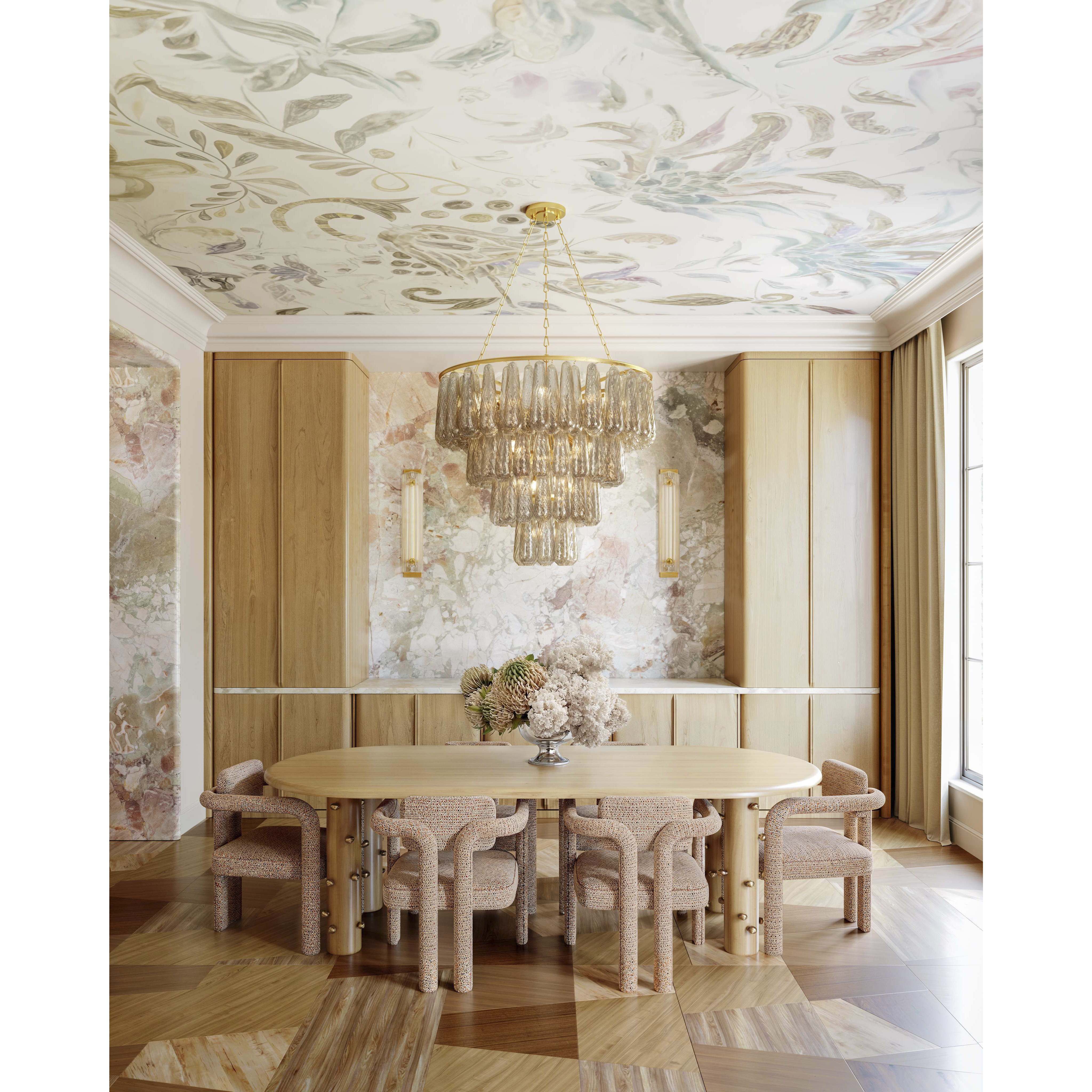 Milos 11 Light 35.5 inch Vintage Gold Leaf Chandelier Ceiling Light