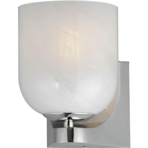 Scoop 1 Light 5.5 inch Polished Chrome Bath Vanity Wall Light in Marble